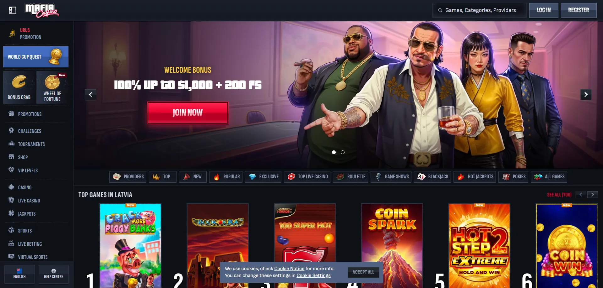Mafia Casino NZ overview — fast payouts, 4000+ games, 2026