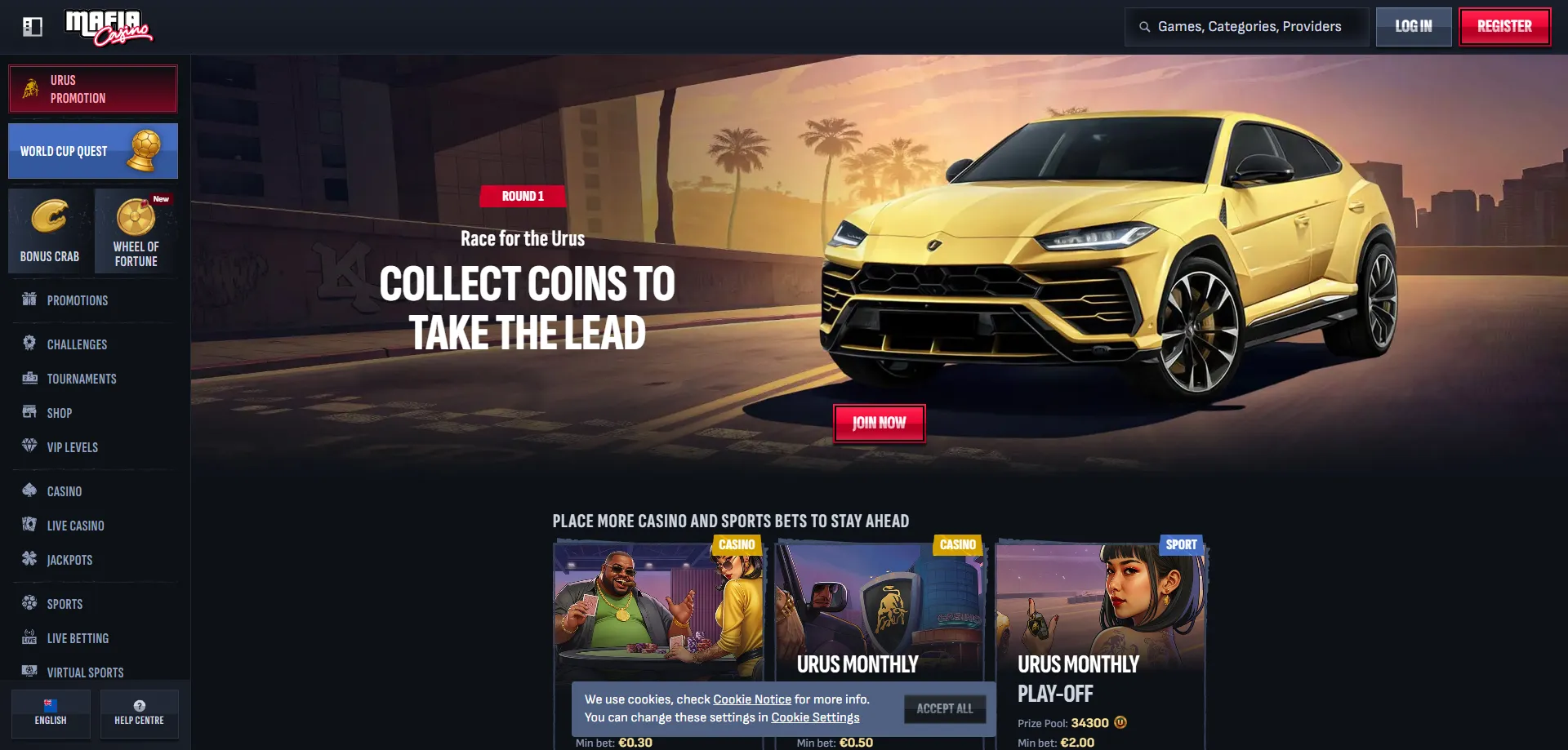 Mafia Casino NZ welcome bonus — 100% match up to NZ$870 plus 200 free spins
